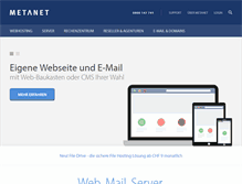 Tablet Screenshot of metanet.ch